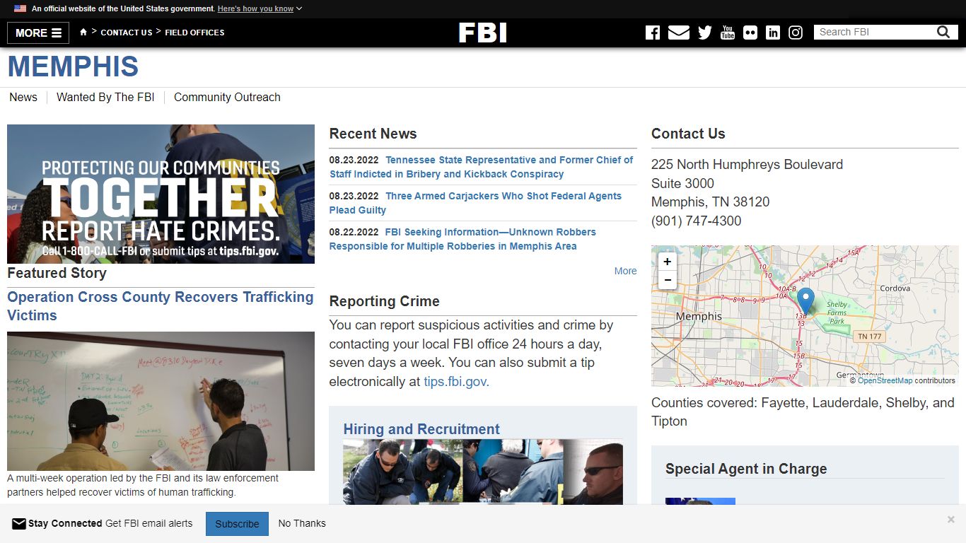 Memphis — FBI - Federal Bureau of Investigation